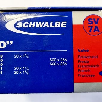 Dętka Schwalbe 20" FV 48mm 37-438/451