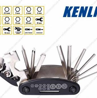 Klucz scyzoryk 15 części KENLI KL-9802