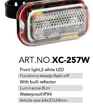 Lampa przednia 2 LED 8Lm XC-257W